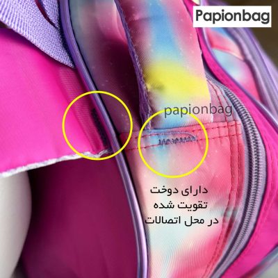 محل اتصالات دارای دوخت تقویت شده کیف مدرسه طرح کرومی دخترانه کد 911