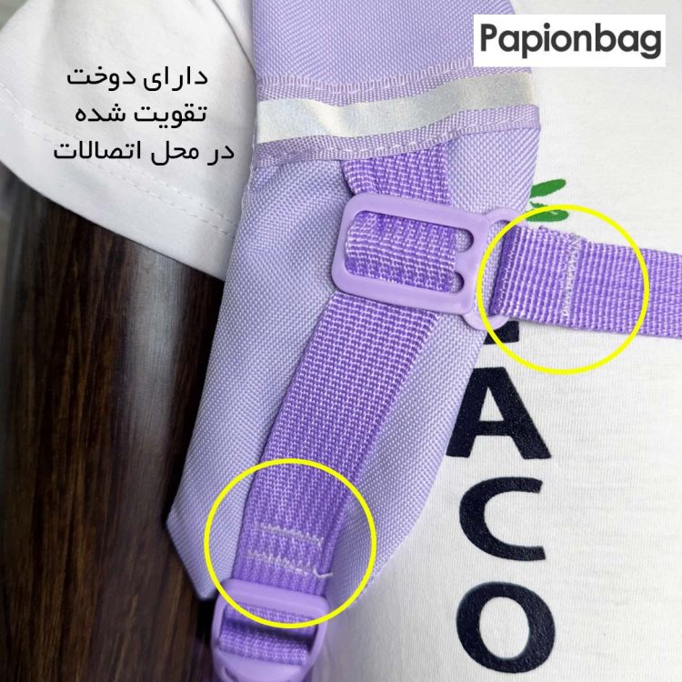 محل اتصالات دارای دوخت تقویت شده کیف مدرسه طرح کرومی کد 903
