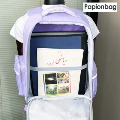 نمای داخلی کیف مدرسه دخترانه طرح کرومی کد 903