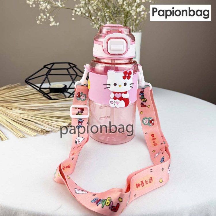 قمقمه کودک کیتی (بند دار، نی دار،قفل دار)  کد916 - Image 5