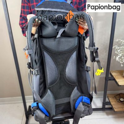 کوله پشتی کوهنوردی 60 لیتری فنردار نورث فیس مدل ELECTRON کد905 5 نمای پشتی کوله کوهنوردی کد 905