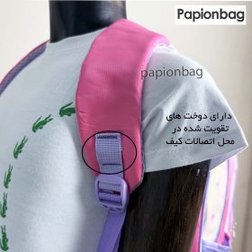 دوخت های تقویت شده در محل اتصالات کیف مدرسه کرومی کد 894