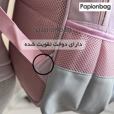 دوخت تقویت شده در محل اتصالات کوله پشتی دخترانه وارداتی کد 942