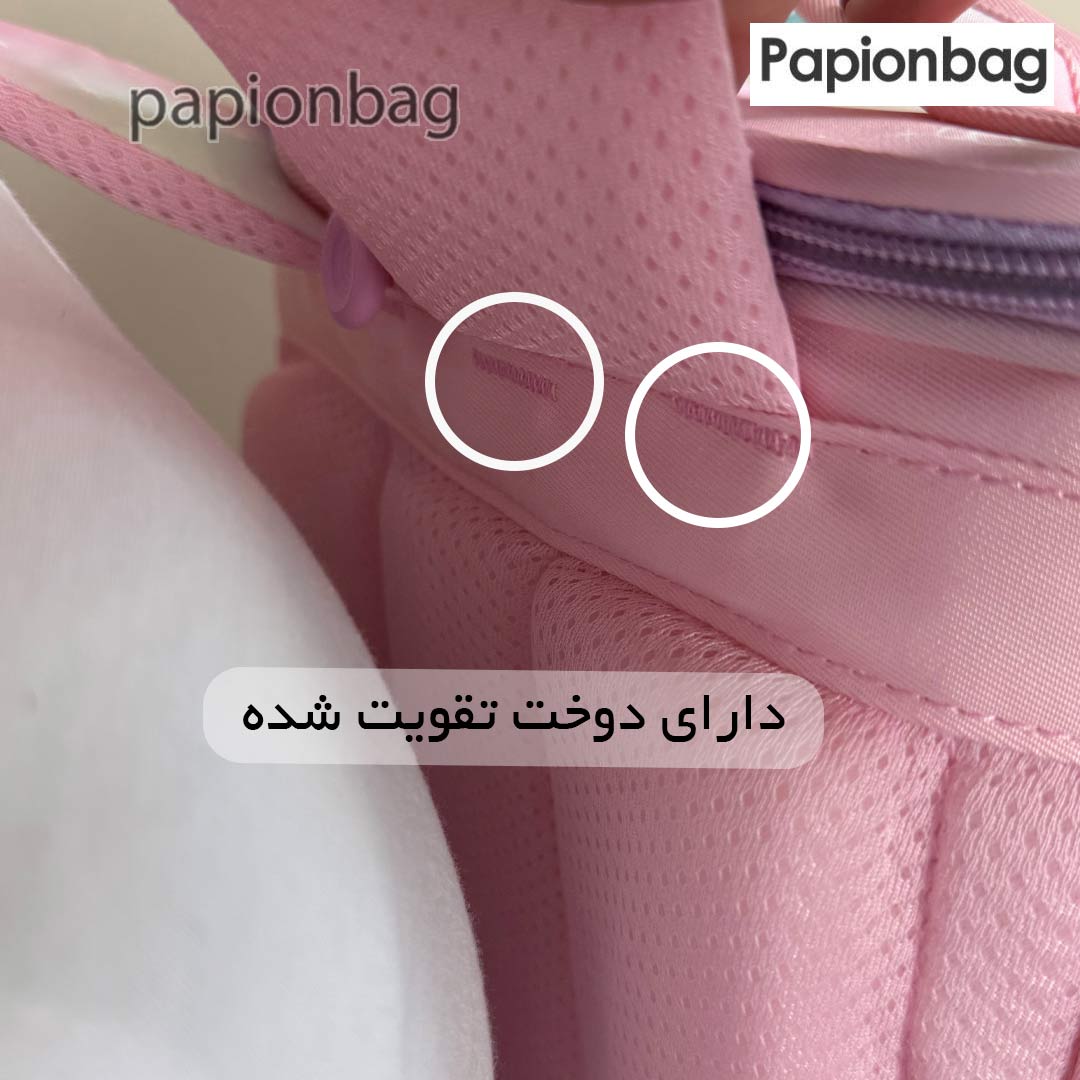 دوخت تقویت شده کیف مدرسه صندوقی کرومی کد 962