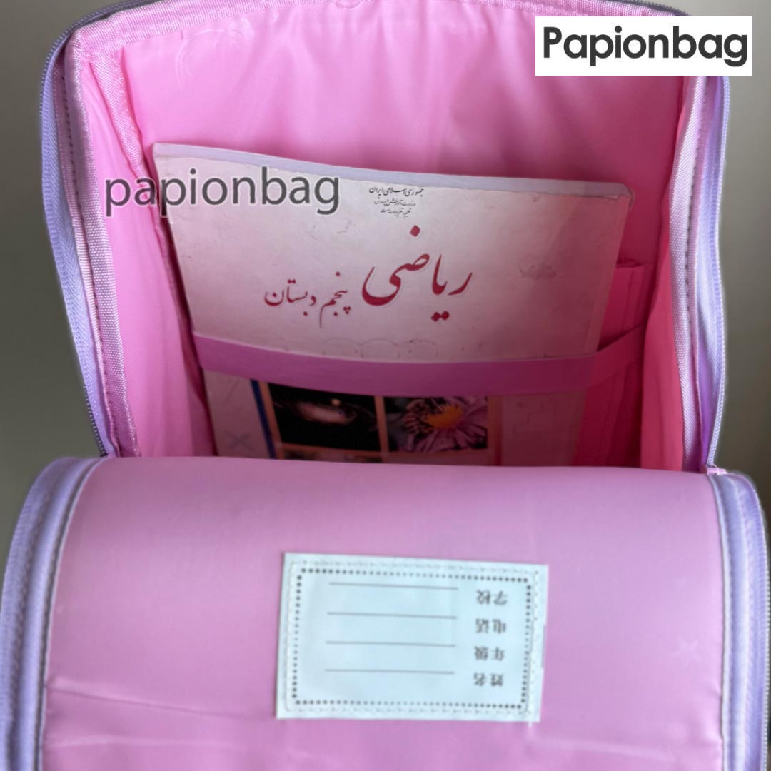 فضای داخلی کیف مدرسه صندوقی کرومی کد 962