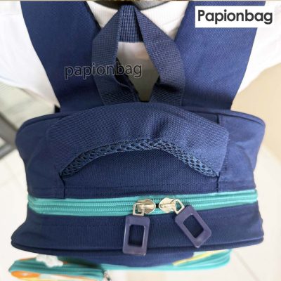 کیف مدرسه دایناسور + آویز کیف پول کد950 5 سرزیپ دوبل کیف مدرسه دایناسوری کد 950