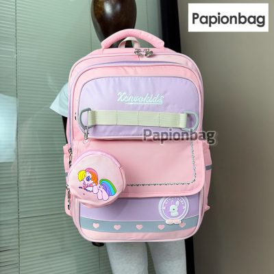 کیف مدرسه یونیکورن وارداتی فانتزی + آویز کد966