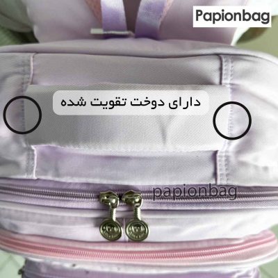 کیف مدرسه یونیکورن فانتزی + آویز کد966 3 محل اتصالات دارایدوخت تقوبت شده کیف مدرسه یونیکورن دخترانه کد 966