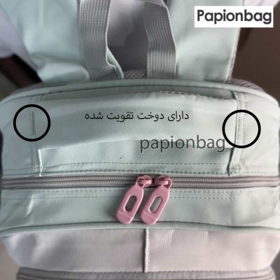 دوخت تقویت شده در محل اتصالات کوله پشتی دخترانه وارداتی کد 934