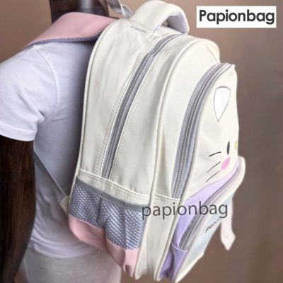 کیف مدرسه طرح کیتی کد951 4 نمای کناری کیف مدرسه دخترانه کیتی کد 951