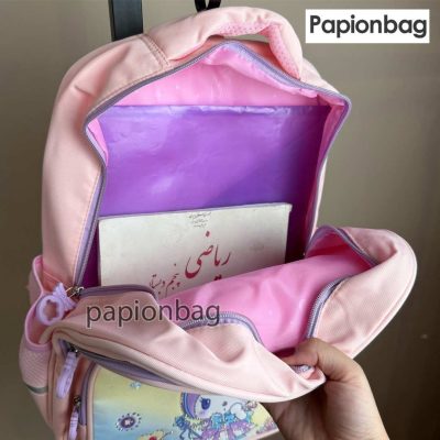کیف مدرسه کرومی و ملودی نگین دار اعلاء کد961 8 فضای داخلی کیف کزومی و ملودی دخترانه نگین دار کد 961
