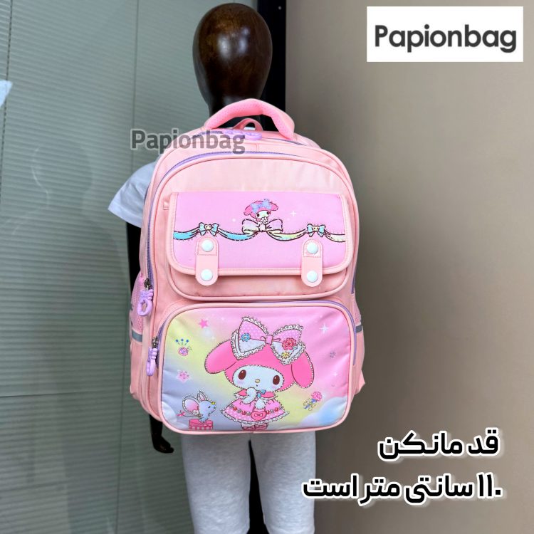 ست دخترانه ملودی کیف مدرسه، جامدادی و بادی بگ کد1092 - Image 3