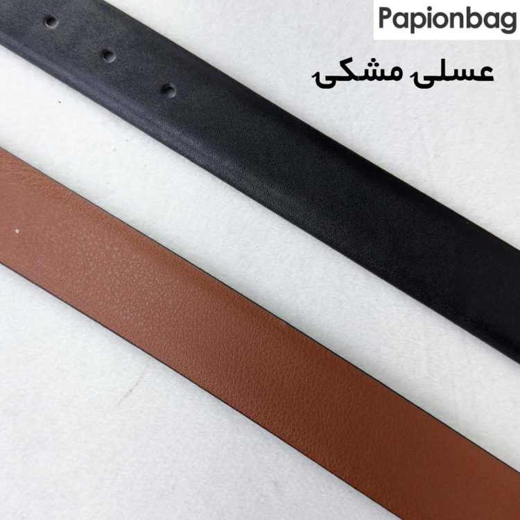 کمربند دو رو مردانه سگک پلاکی چرخشی کد861 - Image 11