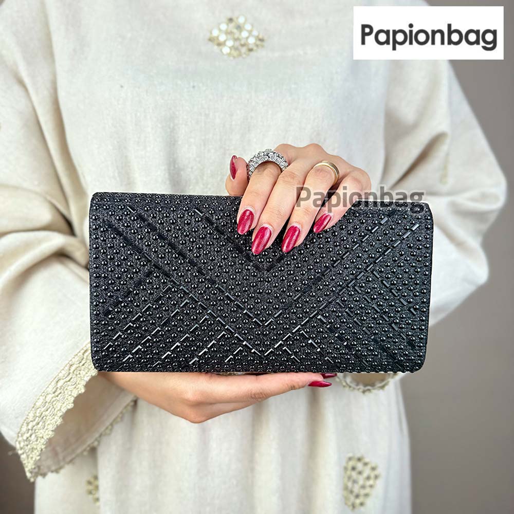 کیف نگین دار مجلسی زنانه کد 1001
