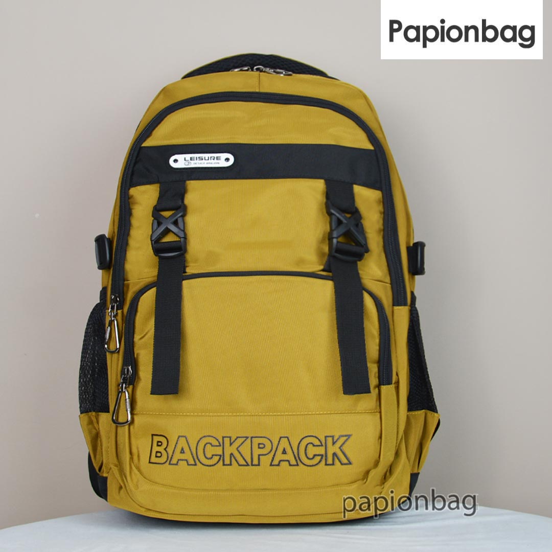 رنگ خردلی کوله پشتی کد 1068