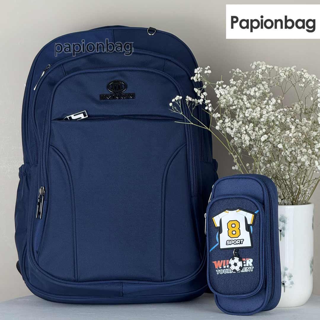 School bag set with soccer ball