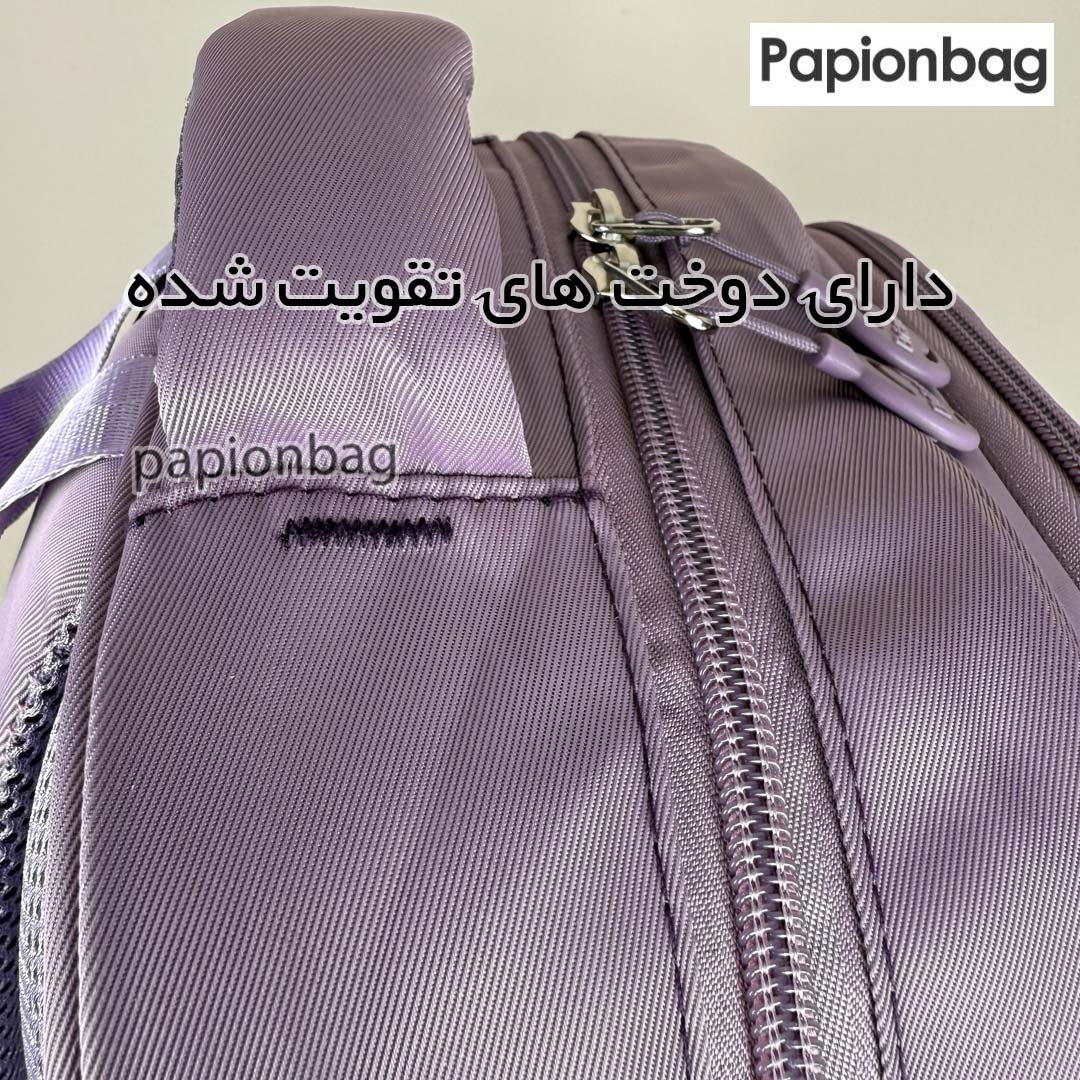 دوخت تقویت شده در محل اتصال دسته کیف مدرسه دخترانه کرومی کد 1185
