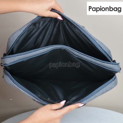کیف لپ تاپ 15.6اینچ دستی و دوشی دارای کاور مجزا1227 2 فضای داخلی کیف لپ تاپ کاور دار مجزا کد 1227