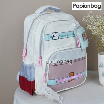 کیف مدرسه فانتزی دخترانه کد1265 2 نمای جیب ها کیف مدرسه کاپیبارا کد 1266