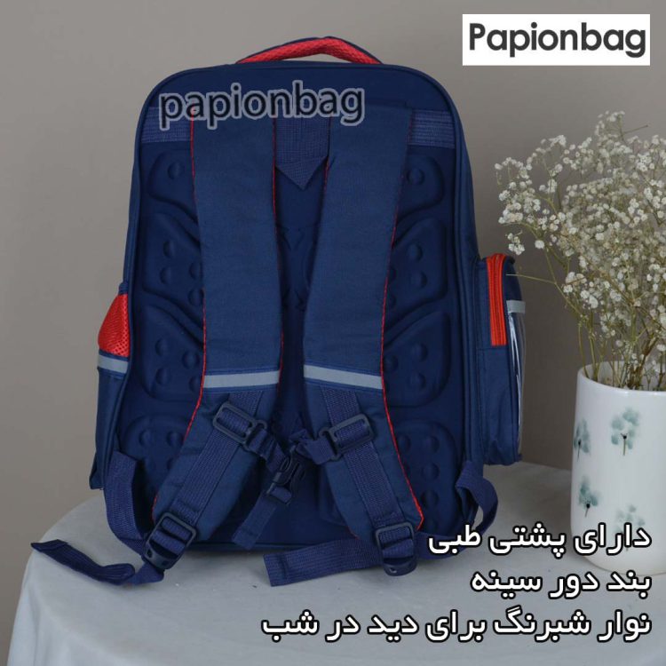 نمای پشتی کیف مدرسه اسپایدرمن کد 1267
