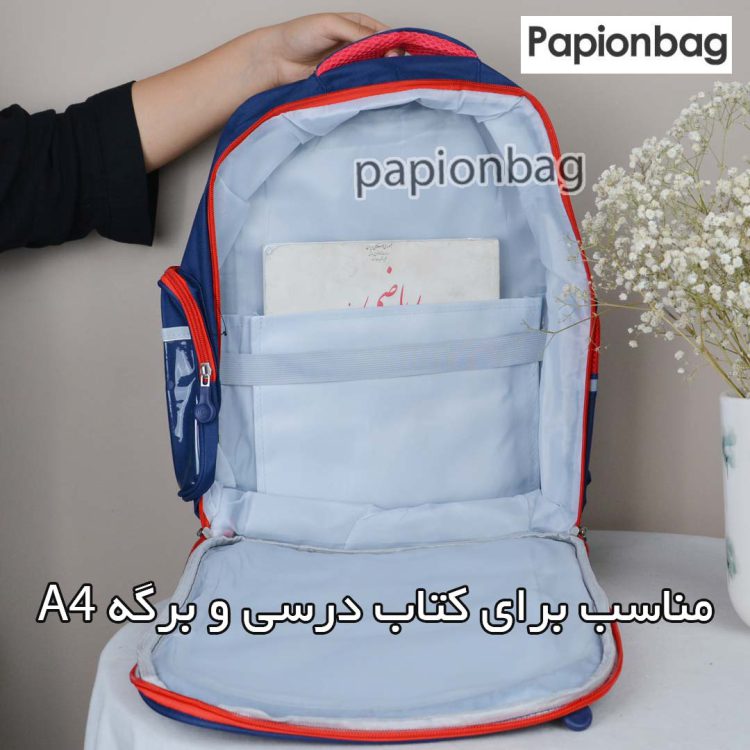نمای داخلی کیف مدرسه اسپایدرمن کد 1267