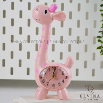 ساعت فانتزی زرافه کد1307 1 ساعت رومیزی طرح زرافه کد 1307