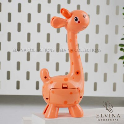 ساعت فانتزی زرافه کد1307 3 ساعت رومیزی طرح زرافه کد 1307