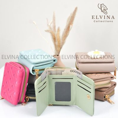 کیف پول و جاکارتی قلبی دخترانه کد1369 3 کیف پول و جاکارتی دخترانه کد 1369
