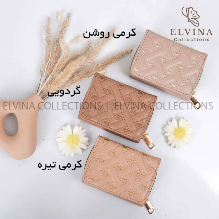 کیف پول و جاکارتی قلبی دخترانه کد1369 - Image 7