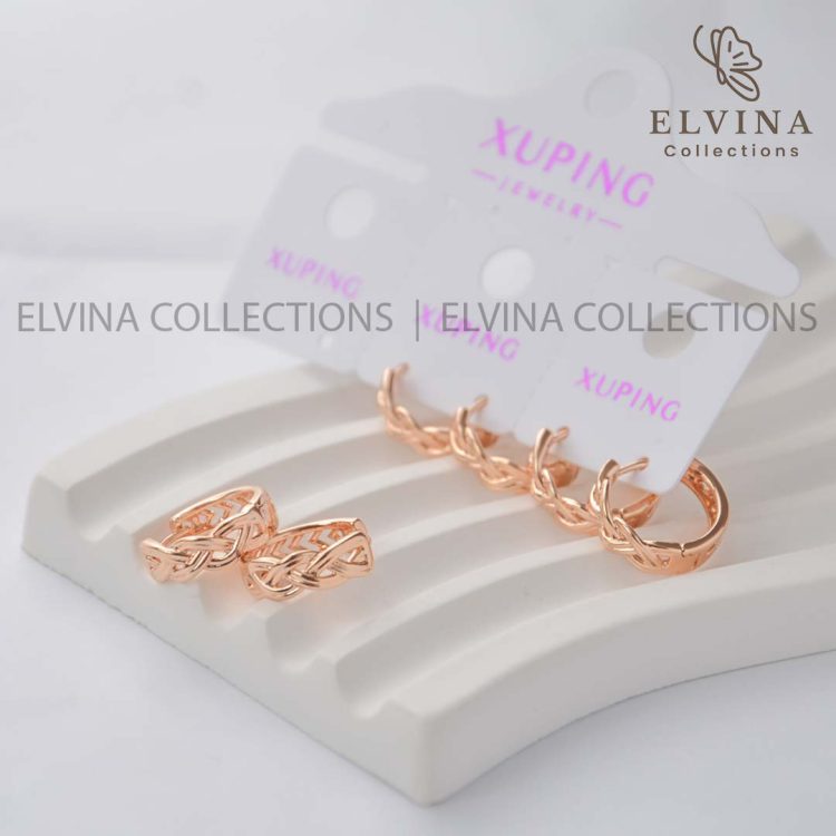 گوشواره حلقه ای ژوپینگ اصل(Xuping) کارتیه دو رو - Image 3