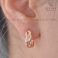 گوشواره حلقه ای ژوپینگ اصل(Xuping) کارتیه دو رو - Image 5