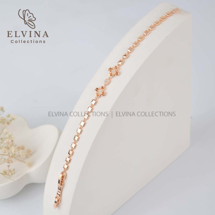 دستبند طرح گل ژوپینگ اصل(Xuping) - Image 5
