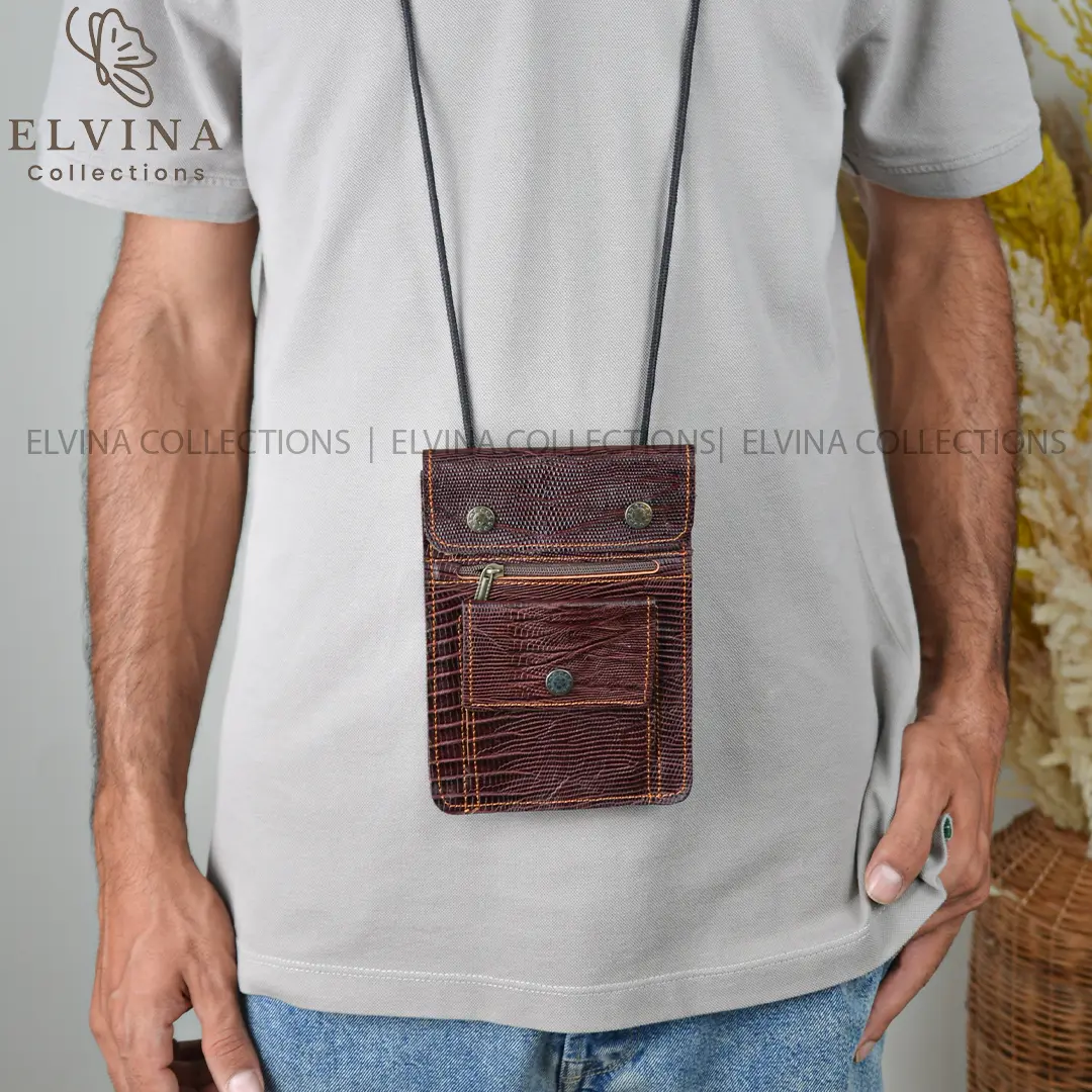 Leather neck pouch 1446 8