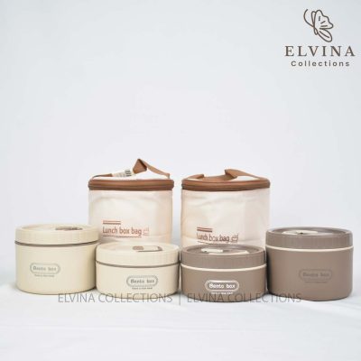 ست ظرف غذا 2 تیکه استیل به همراه کیف عایق کد 1295