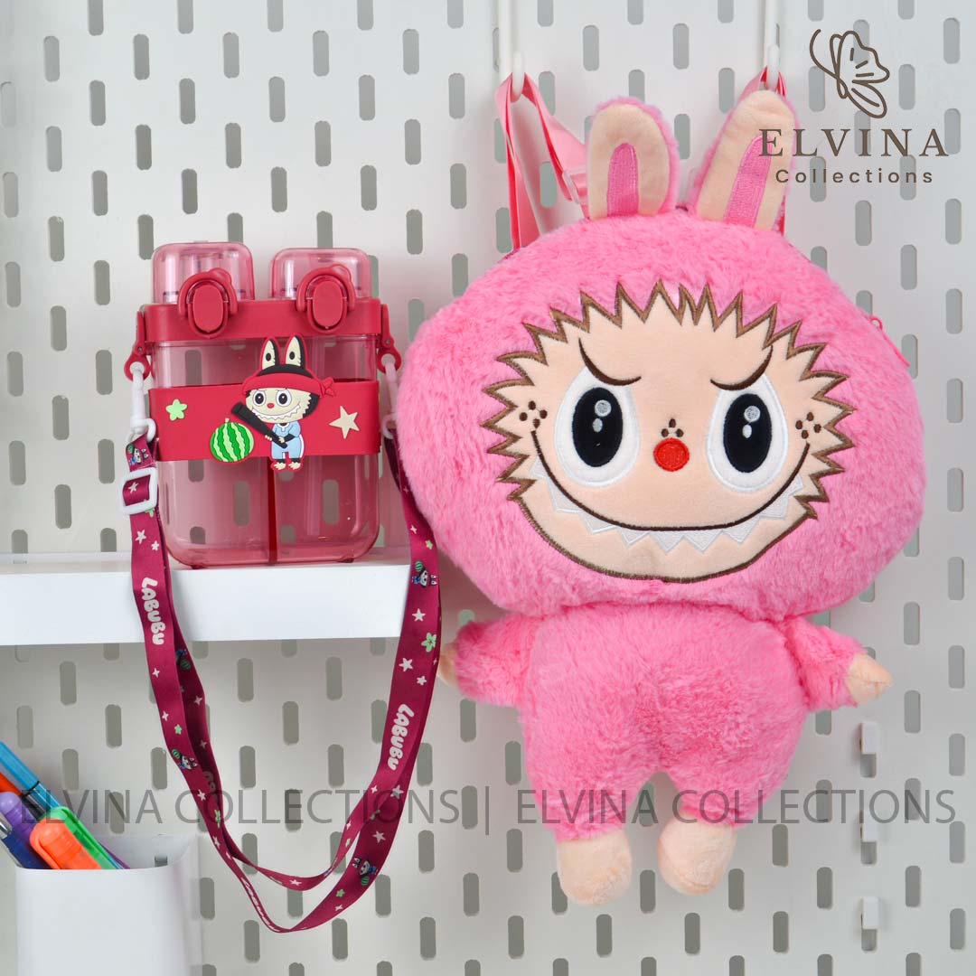 Labubu backpack and water bottle100 3