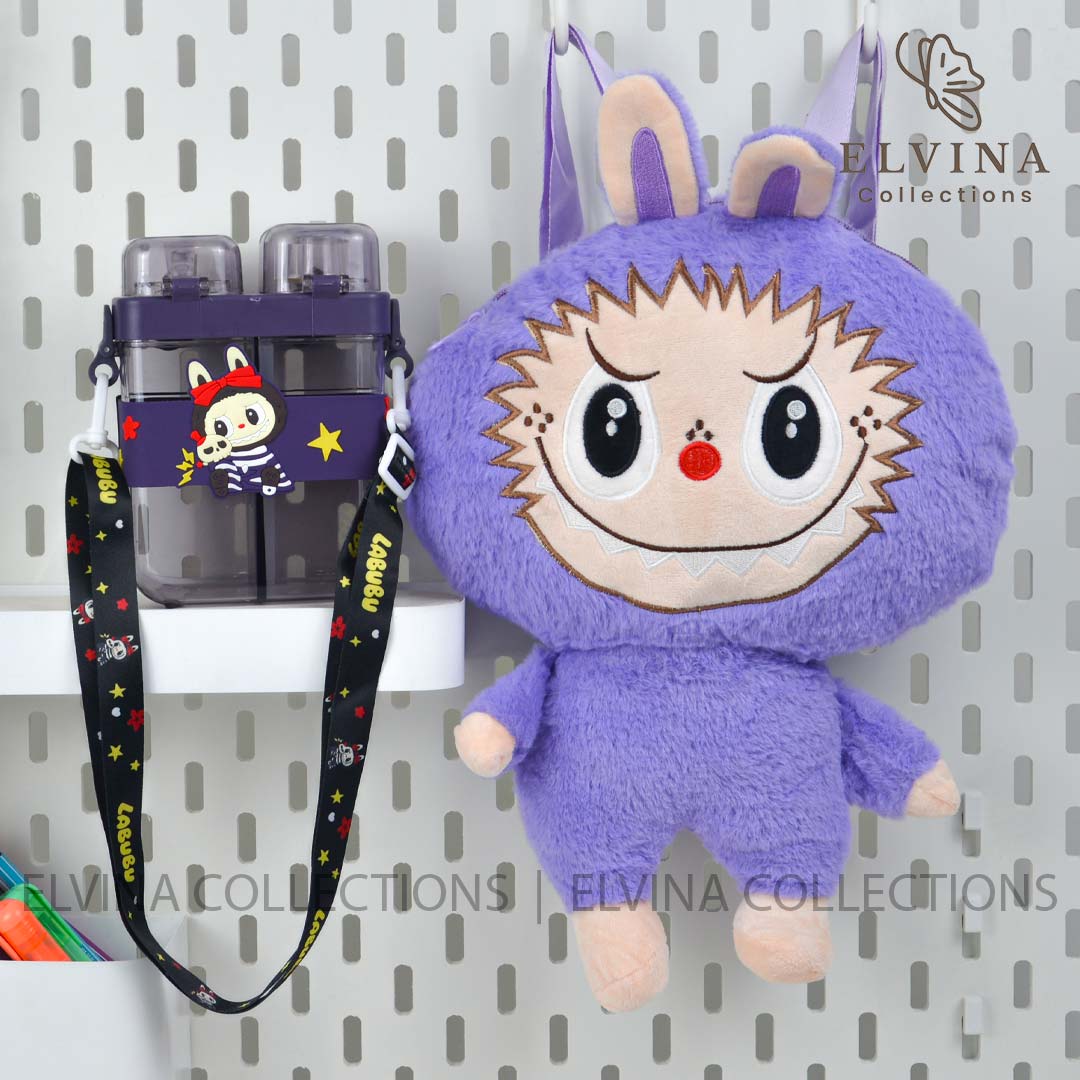 Labubu backpack and water bottle100 4