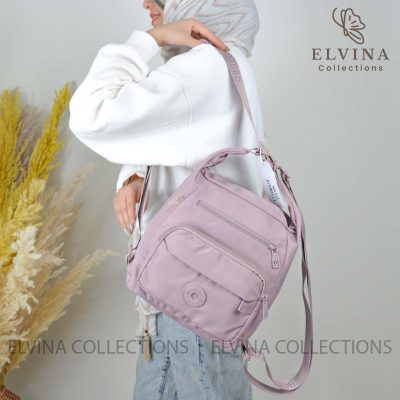 کیف کوله شو دخترانه دانشجویی ماهنیکا برند بوبوBoBo کد 1710 دارای جای قمقمه و تقسیم بندی داخلی