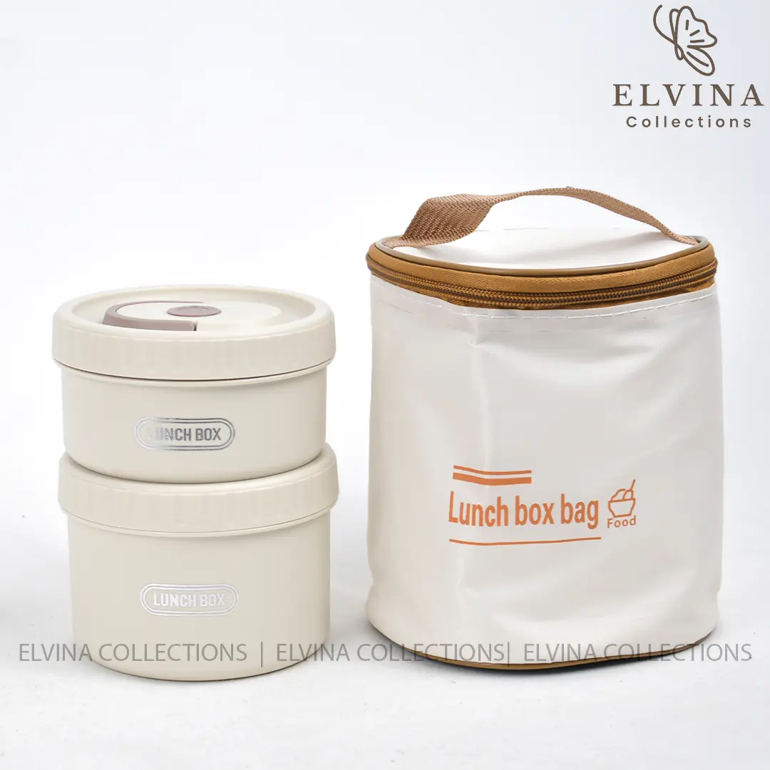 2 tier lunch box with insulated bag 1814 6