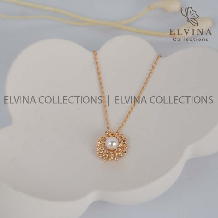گردنبند مروارید (پلاک و زنجیر) برند Xuping - Image 2