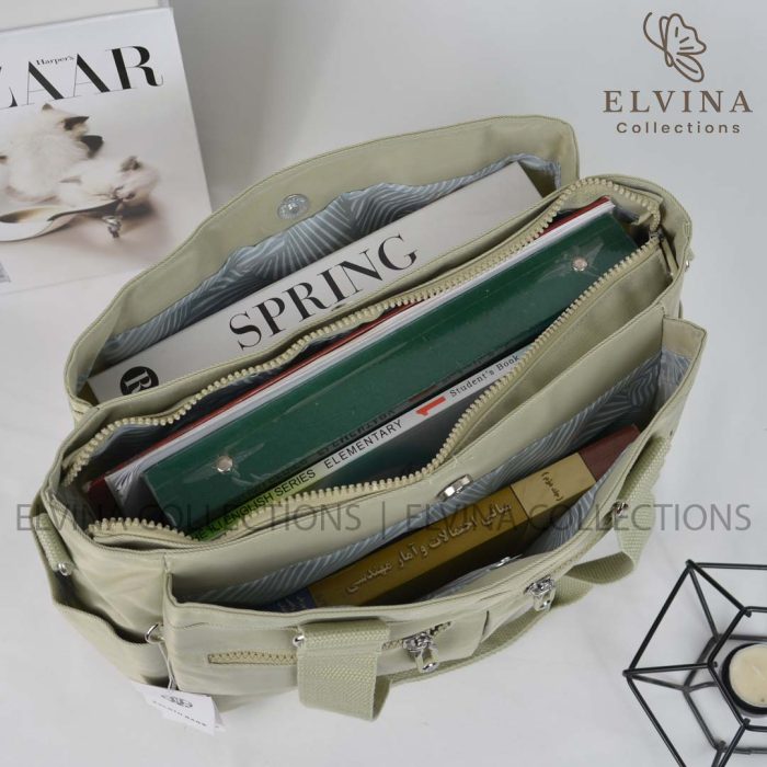 کیف بزرگ 3جیب دستی دوشی مریلا برند Clothbag اداری دانشجویی روزمره - Image 18